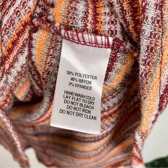 Lulu’s My Number One Orange Multi Striped Dolman Sleeve Shift Dress Small - Picture 6 of 14